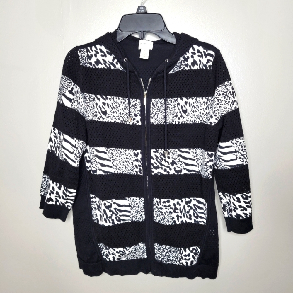 ZENERGY Black Zip-Up Size 0